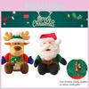 Knitted Christmas Plush Toy Gift Bag W/ Hidden Zipper Santa Claus Elk Doll