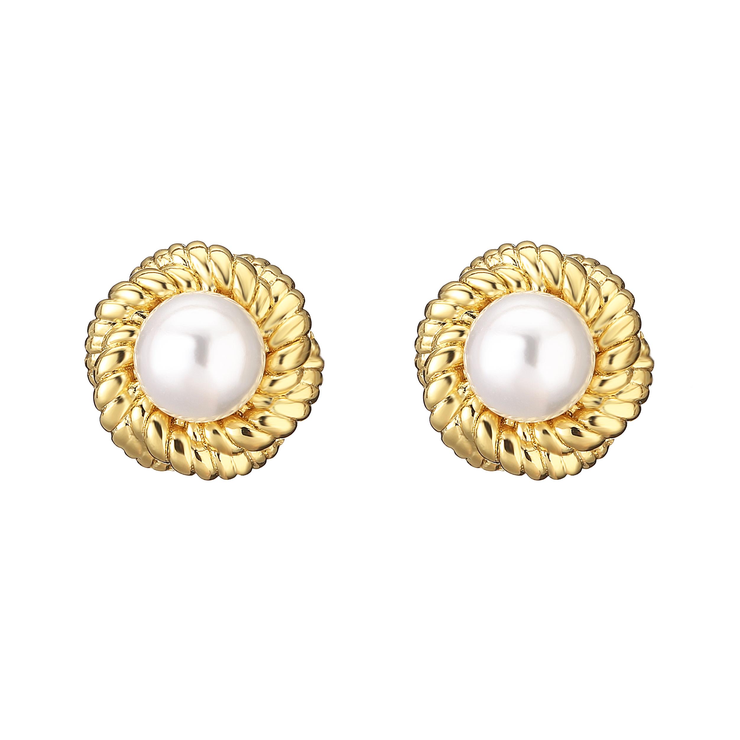 

HECHENG,Pearl Earrings For Women Zircon High-class Luxury Zircon Flower Heart Women s Stud Earrings