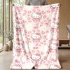 Soft Flannel Blanket Lightweight Cozy Bedroom Living Room CoverHello Kitty