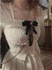 France Vintage Sweet Two Piece Set Women Patchwork Bow Elegant Party Princess Skirts Suit Female Korean Fashion Lace Slim Casual Sets 2026 New