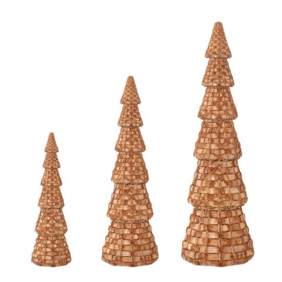 Rattan Harts Julgranskotte Natur Rattan Stil Bordsjulgransfigurer för Vinterhelg Entrébord Spiselhylla Mittpunkt