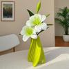 Lily Green Decorative Floral Arrangement In Ceramic Vase - Luxury Artificial Flowers for Living Room Decor