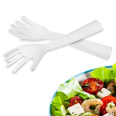 2 pezzi di frullatore per insalata creativo PP mani design forchetta per insalata per cucina domestica