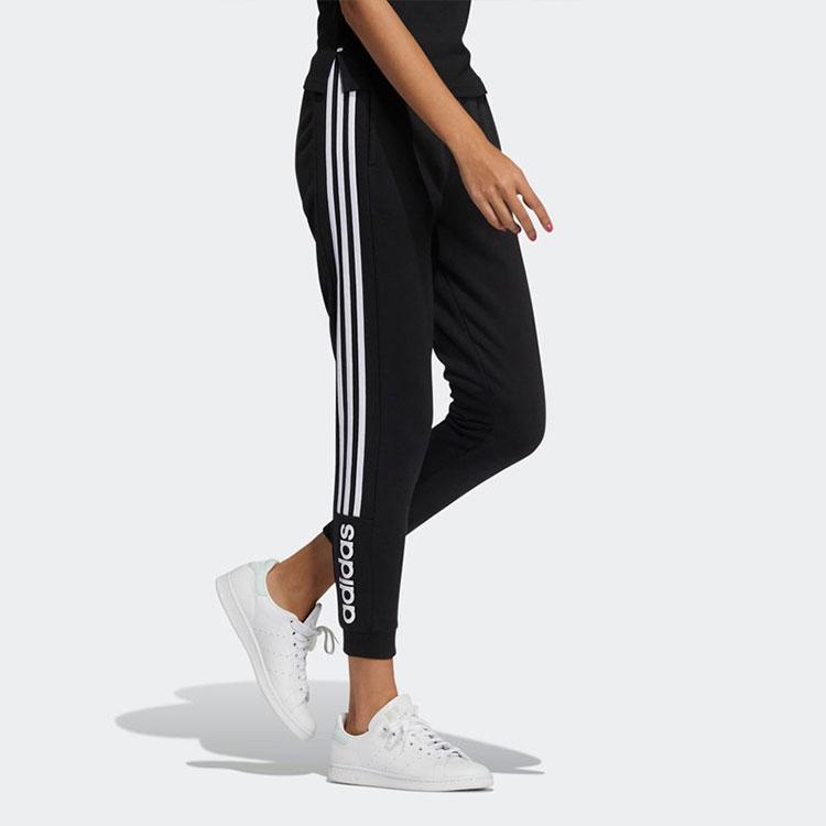 Adidas Neo Striped Logo Joggers Women Bottoms Black HG9048