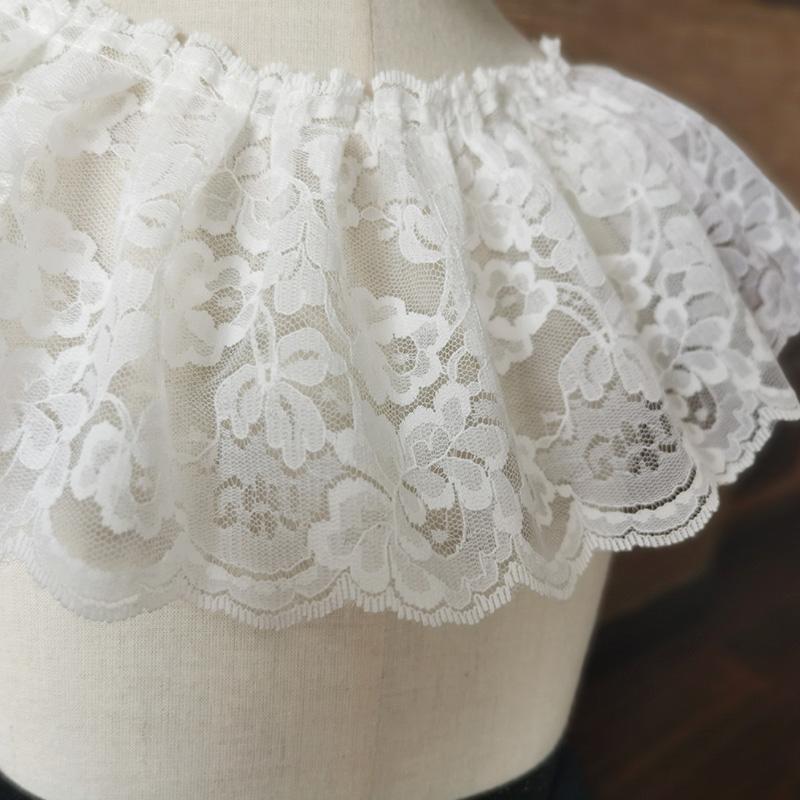 Mesh Jacquard Pleated Widened Tulle Lace DIY Clothes Skirt Neckline Cuffs Lengthened Hem Sofa Curtain Apron Sewing Material Trim