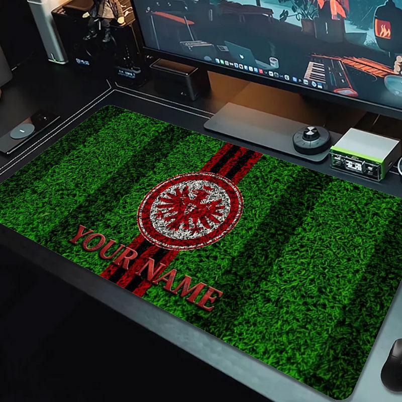 Eintracht Frankfurt Benutzerdefinierter Name Große Größe Mauspads Große Gaming-Tischauflage Rutschfest Laptop Tablet Großes Mauspads XXL Matte Mini-PC-Spielmatte Mit Schloss