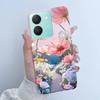 For Vivo Y27s Case Vivo Y36 Russian Cover Beautiful Butterfly Flower Girls Design Bumper Shell For Vivo V2247 V2322 Back Housing