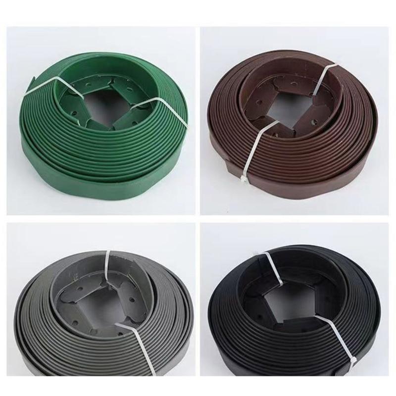 Plastic Landscape Edging Barrier Durability Flexible Garden Edging For Gardens And Lawns Sun Resistant