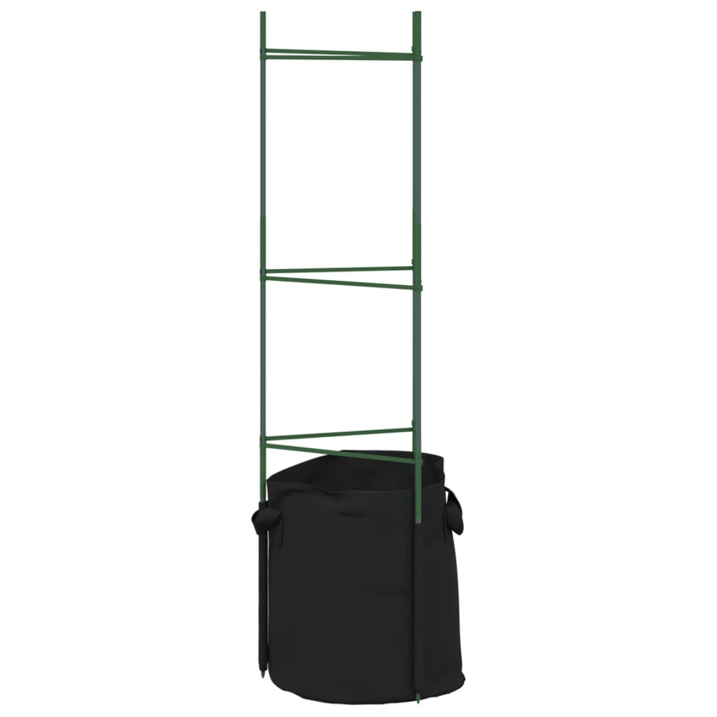 Vidaxl Podpórki Do Pomidorów Z Workami, 4 Szt., 116 Cm, Stal I Pp