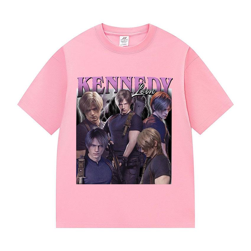 Limited Leon S Kennedy Retro Graphic T Shirt Men's Fashion 100% Cotton Short Sleeve T-shirt Y2k Unisex Harajuku Clothing Tshirts