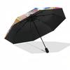 Cartoon Characters Themed Automatic Opening and Closing Umbrella, Compact Travel Umbrella, Lightweight and Portable, Suitable for Beach Comm