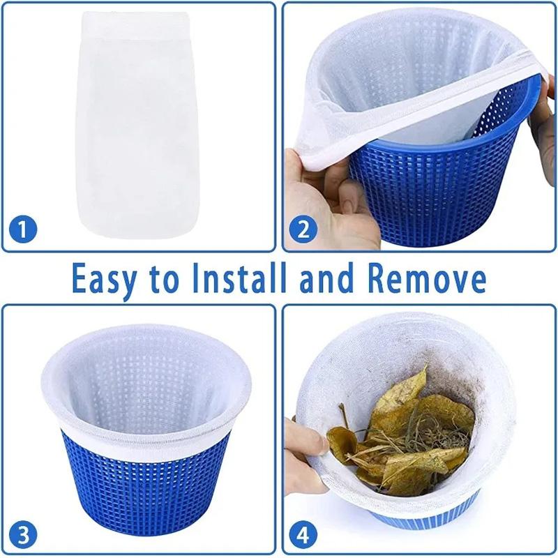 50pcs Fine Mesh Pool Skimmer Socks Pool Filter Screen Filter Socks Garbage Cover Pool Skimmer Swimming Pool Dust Cover For Pools