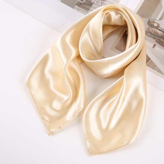 Silk Scarf Soft Breathable Smooth Satin Square Scarf Sun Protection Headscarf Headband Neck Wrap Lightweight Fashion Accessory