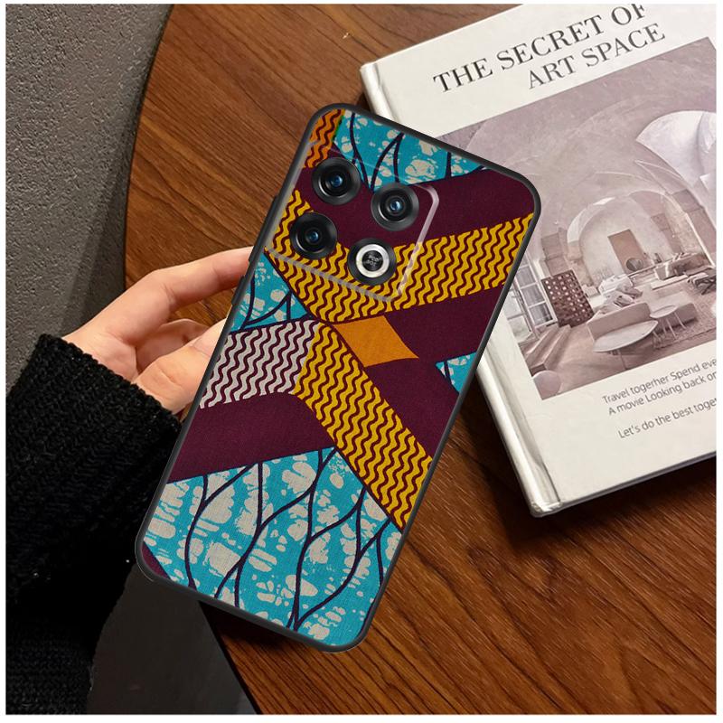 African Wax Fabric For OnePlus 13R 10R 12R 10T 8T 13T 11 12 13 15 Case For OnePlus Nord 5 CE 2 3 4 Lite N20 N30