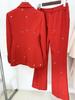 High Street Fashion Spring 2026 Metal Hole Single-Button Suit & Trousers Set