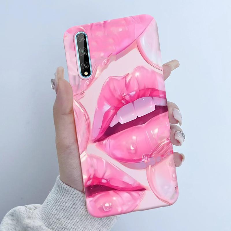 For Huawei Y8p Phone Case Flower Girl Design Soft Silicone TPU Back Housing for Huawei P Smart S Y 8p HuaweiY8p AQM-LX1 Covers