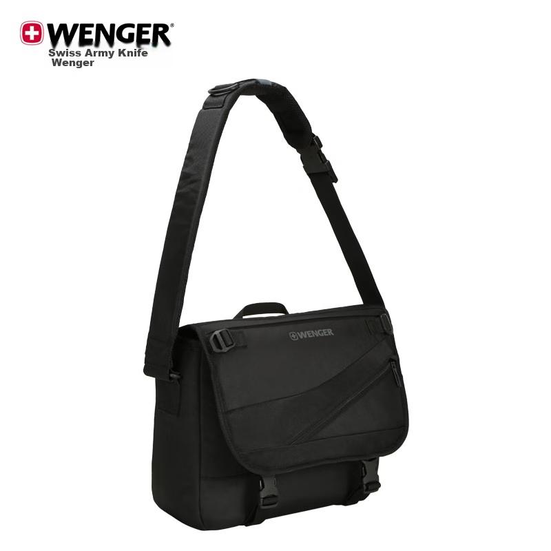 WENGER Swiss Army Knife, 14-Inch Laptop Bag, Free Shipping, Business Bag, Trendy Backpack, Black Travel Bag for Work Trips