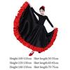 Glatter Spanischer Paso Doble Rock Polyester Party Lateinischer Tanz Kostüm Großer Schwung Karnevalskleid Bühnenauftritt Rock Tanz