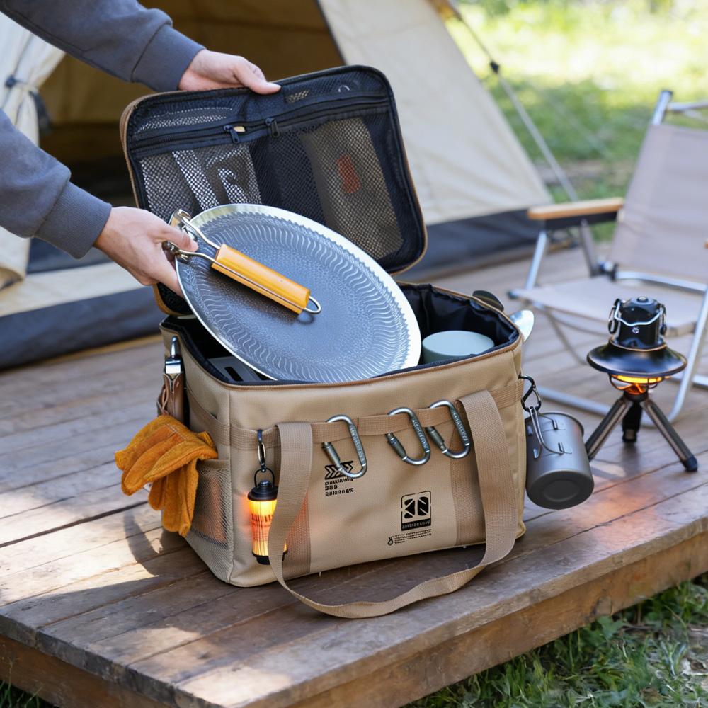 Super Large Capacity Outdoor Foldable Storage Bag Waterproof Camping Tactical Bag for Picnic Kitchenware Tools