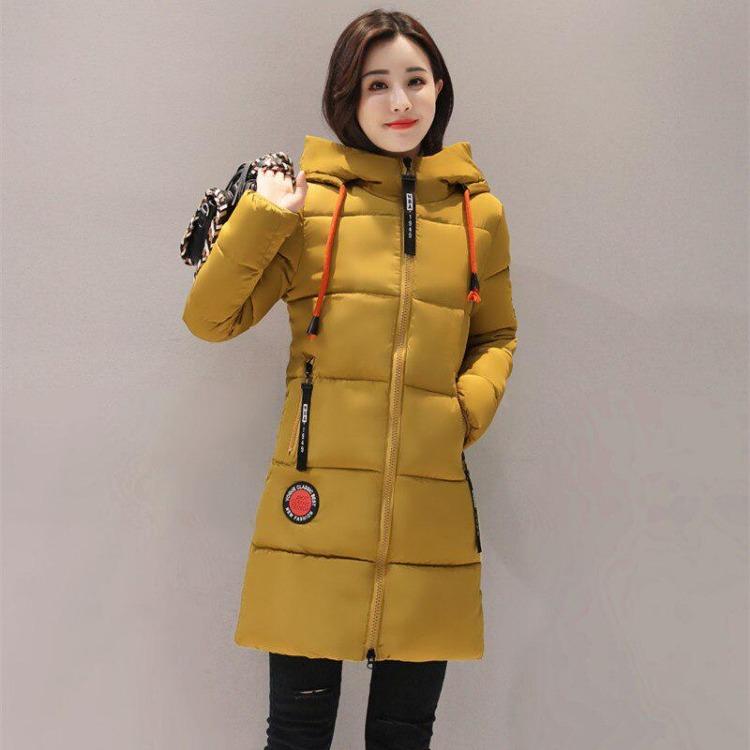 

Winter Women Thickened Cotton Hooded Padded Jacket Parka Coat Warm M-XXXL XXXL жёлтый