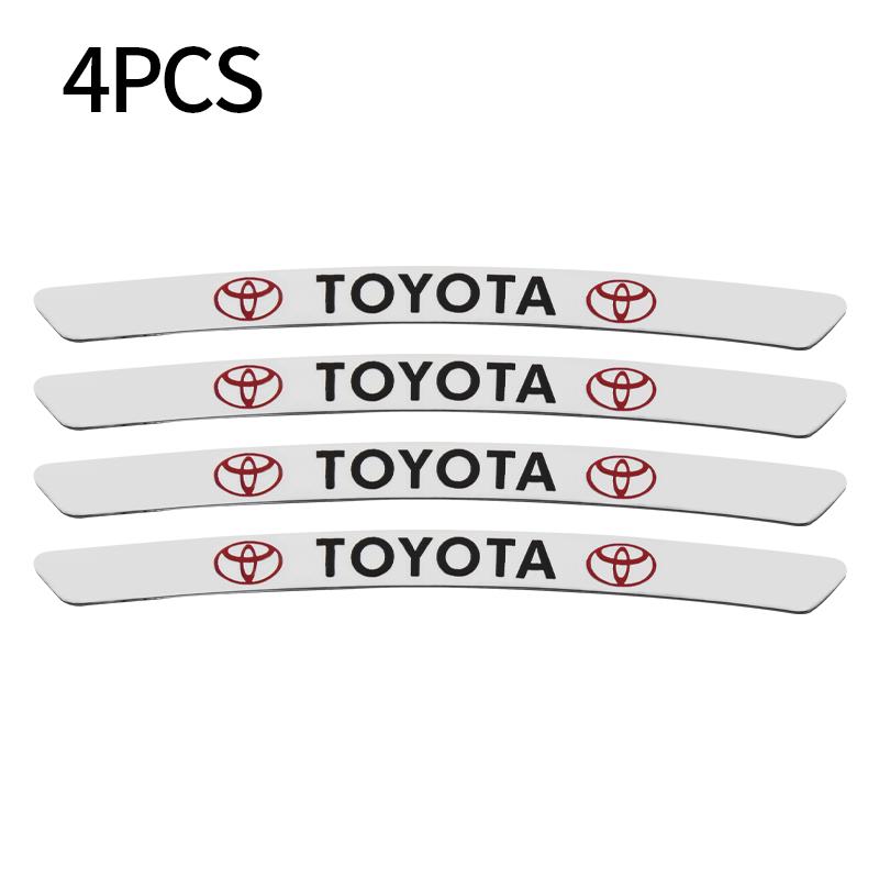 4Pcs Aluminum Car Wheel Hub Badge Sticker Tire Rim Decor Decal for Toyota Trd Corolla Camry RAV4 CHR Yaris Prius Prado Auris Avensis
