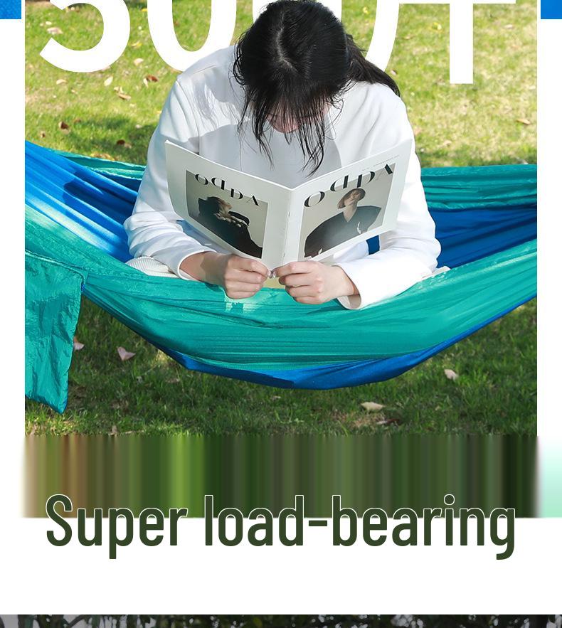 Ultralight Anti-rollover Double Camping Hammock: Strong, Portable Parachute Cloth for Outdoor Adventures