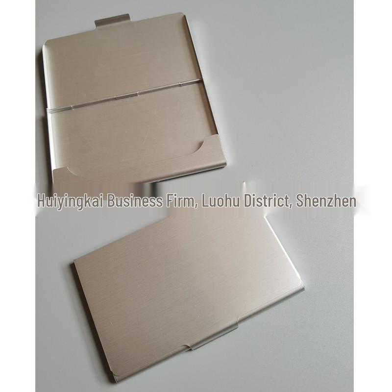 Компактный серебристый алюминиевый держатель для визитных и кредитных карт