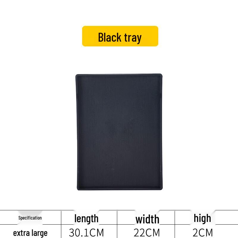 Rectangular Non-Slip Plastic Serving Tray