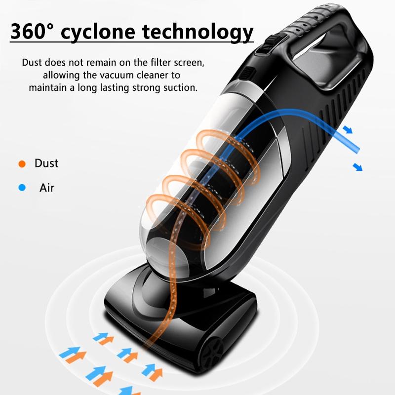 220V 120W Auto Cordless Handheld Vacuum Cleaner Sweeper Lightweight Portable Wet/Dry Car Vaccum Cleaner Home Cleaning