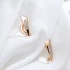 New Trendy  Rose Gold Color Drop Earrings For Women Fine Vintage Jewelry Natural Zircon Trendy One Touch Earrings