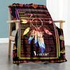 Dream Catcher Customize Text Blanket Throw Personalized Blanket Soft Warm Cozy Throw For Sofa Chair Bed Home Decor for All Occasions