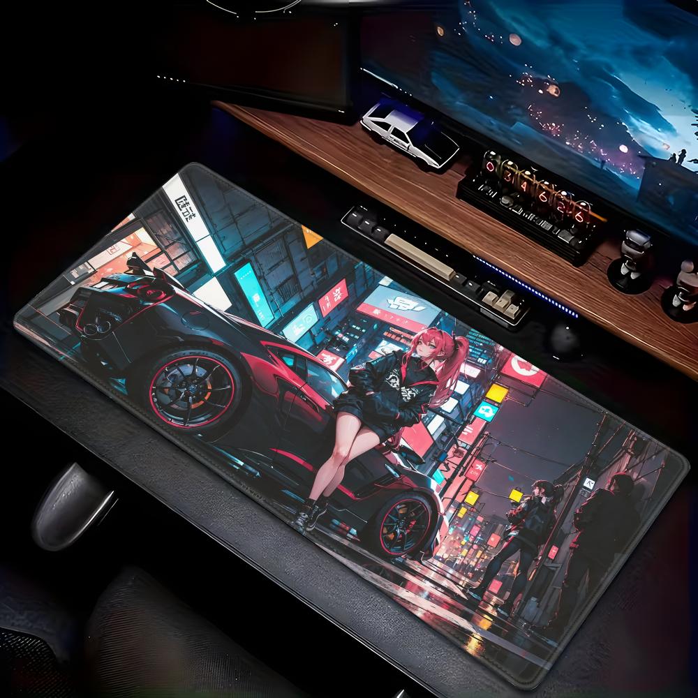 China's -selling mouse pad Cyberpunk sports car Animation Beautiful  XXL Game Exclusive MousePads pad Non-slip Decor