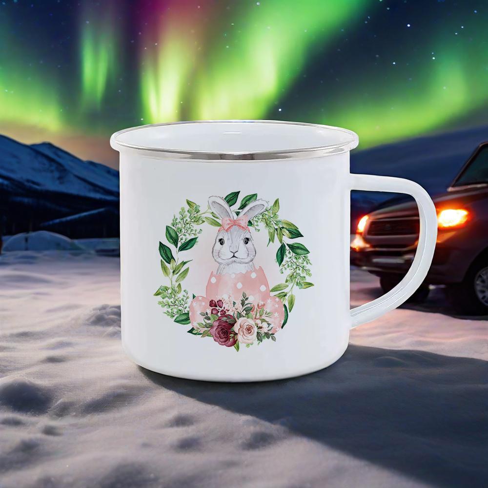 Rainbow Enamel Mug Colorful Beer Cups Breakfast Cup Happy Easter Mug Dwarf Themed Coffee Cup For BBQ Party Original Mugs Funny