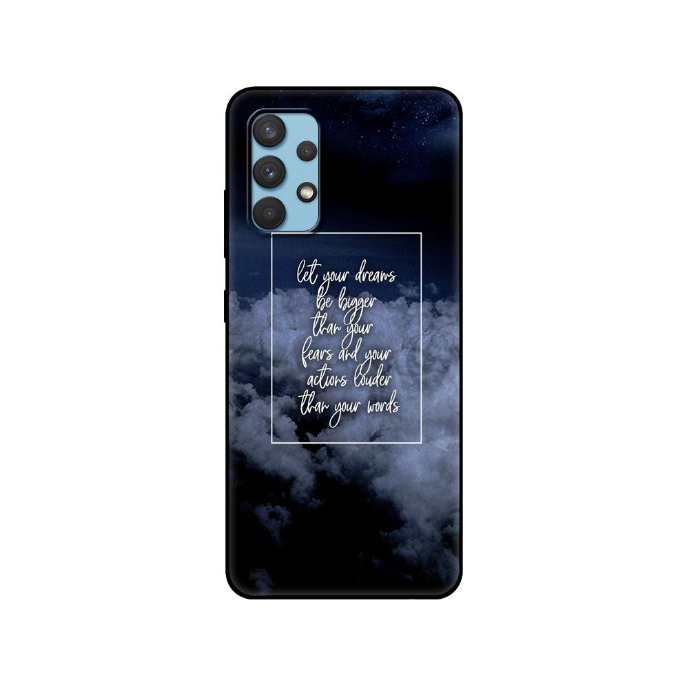 Czarny pokrowiec tpu do Samsunga Galaxy A12 A22 A32 A42 A52 A72 4g 5g S21 PLUS ultra tylna obudowa podróż góra morze plaża cytaty