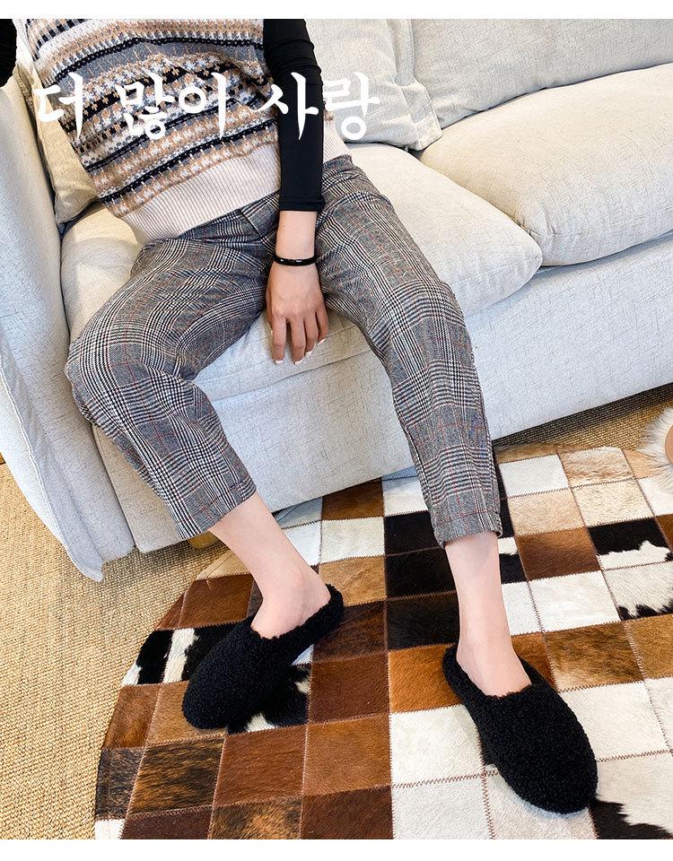 2025 Women's Lambswool Furry Flat Slippers: Cozy Autumn/Winter Casual Footwear