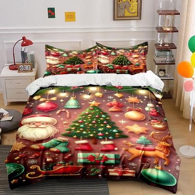 Christmas Trees and Decorations. Bedding Sets Duvet Cover Sets Duvet Covers Pillowcases(1 * Duvet Cover 2 * Pillowcases Without Duvet Insert)
