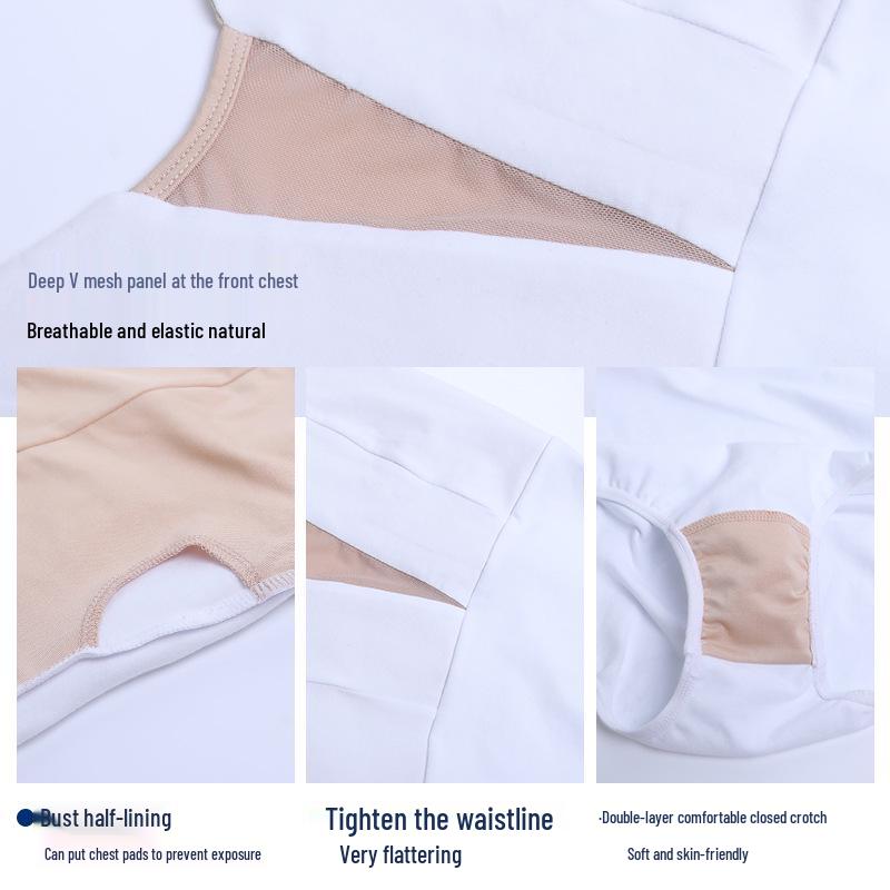 Women's Ballet & Gymnastics Leotard: Tight-fitting Strappy Dancewear for Practice, Aerial Yoga, and Art Exams