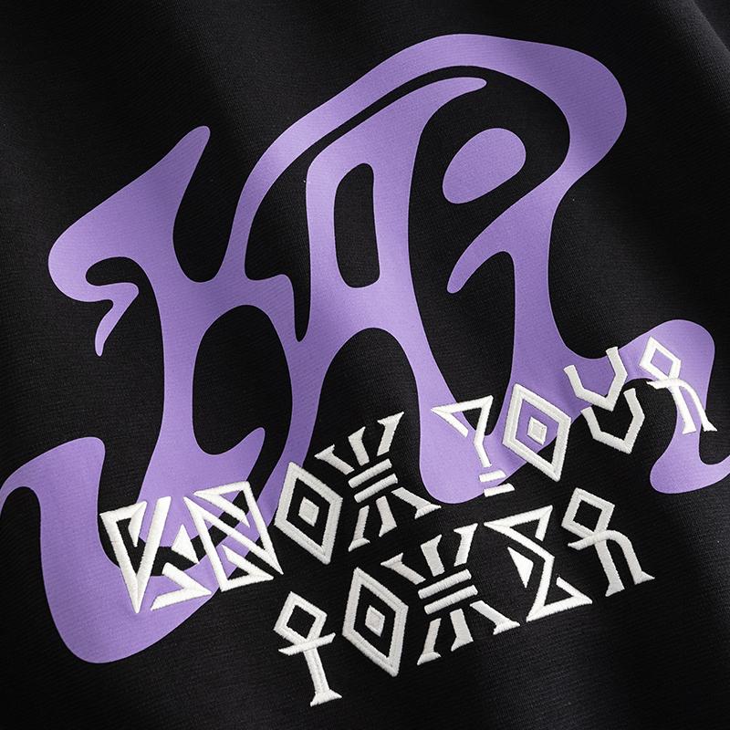 Anta Comfortable Universal Solid Color Hooded Breathable Printed Versatile Loose Sweatshirt Men sweatshirt 172531703-3