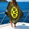 1pc B-BVB Beach Towel, Beach and Seaside Swimming Pool Equipment, Fashion Pattern, Rectangular, Travel Essentials