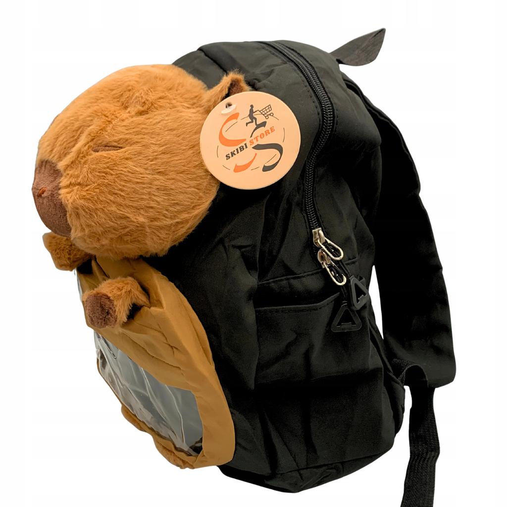 Capybara School Backpack 3D Mascot Lightweight Roomy School Travel Bag