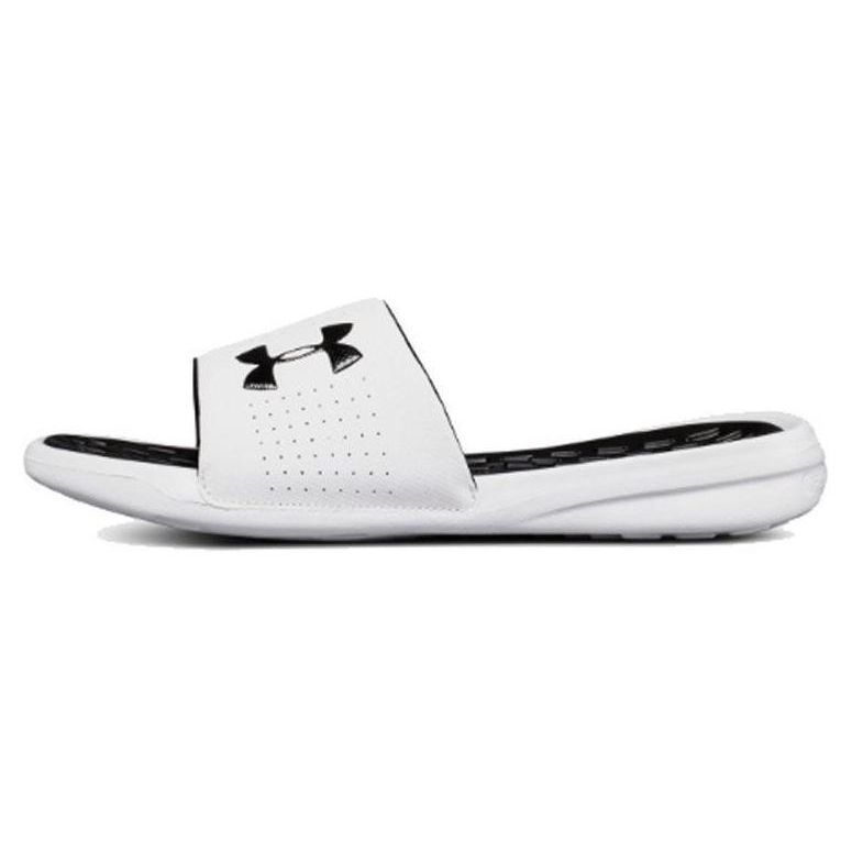 Under Armour Playmaker Fixed Strap Durable Comfortable Soft Slide Sandals Unisex Sandals White 3000061-102