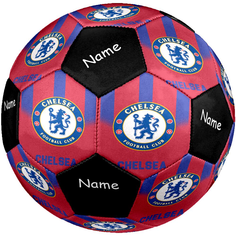 Individuell beschriftbarer Fußball im Chelsea FC Design, Größe 5, Geeignet für Indoor- und Outdoor-Spiele, ein Geschenk für jeden geeignet.