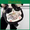 Sac à dos double bandoulière en peluche douce pour filles et garçons avec motif dessin animé et design léger