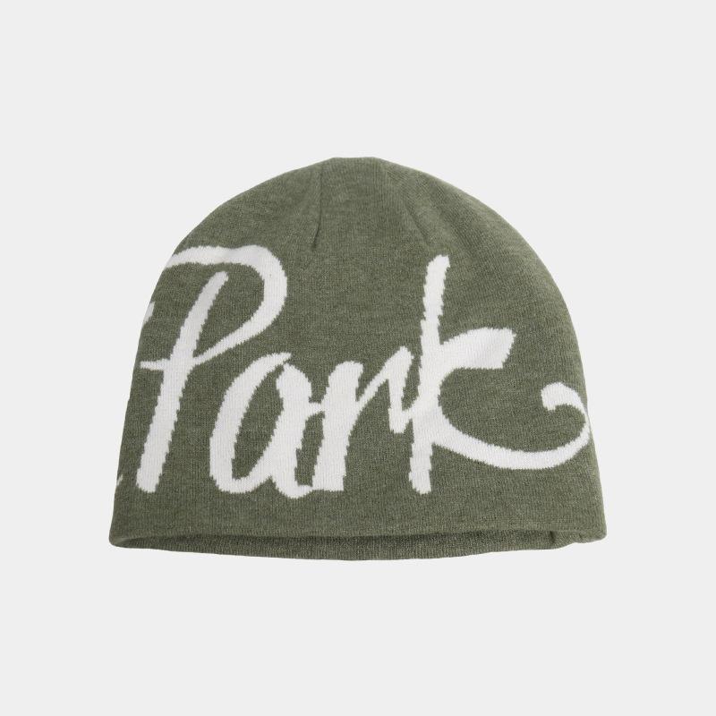 American Letter Jacquard Knitted Woolen Hat for Women In Autumn and Winter Warm Pullover Mountaineering Hat Showing Face Small Baotou Cold Hat