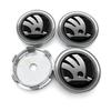 4pcs 56mm+60mm Car Wheel Center Hub Cap Rim Cover Emblem Stickers For Skoda Octavia Fabia Kamiq Kapoq Kodiaq Rapid SCALA Superb