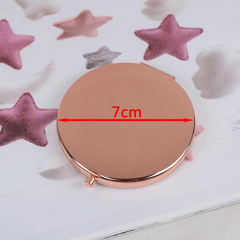 1Pc Exquisite Portable  Folded Makeup Cosmetic Mirror Magnifying Universal Vintage Alloy Compact Pocket Mirror