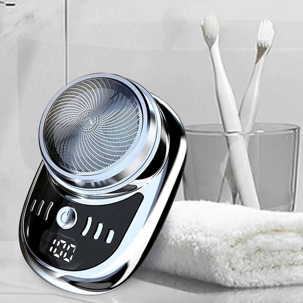 Mini Portable Electric Shaver Wireless Charging Travel Razor 1PC Detachable Facial Beard Hair Trimmer
