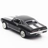 1:36 1969 Camaro Ss Vintage Matte Black Diecast Metal Car Model Toy For Collections Gifts