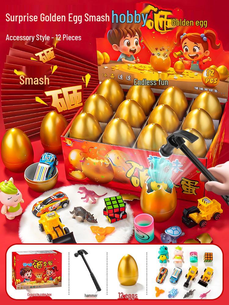 Golden Egg Smash Surprise Game for Kids - Creative Festival Gifts for Boys and Girls