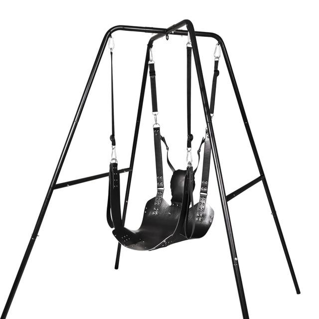 Faux Leather Love Hammock Swing With Frame  Sex Furniture  Sex Swings